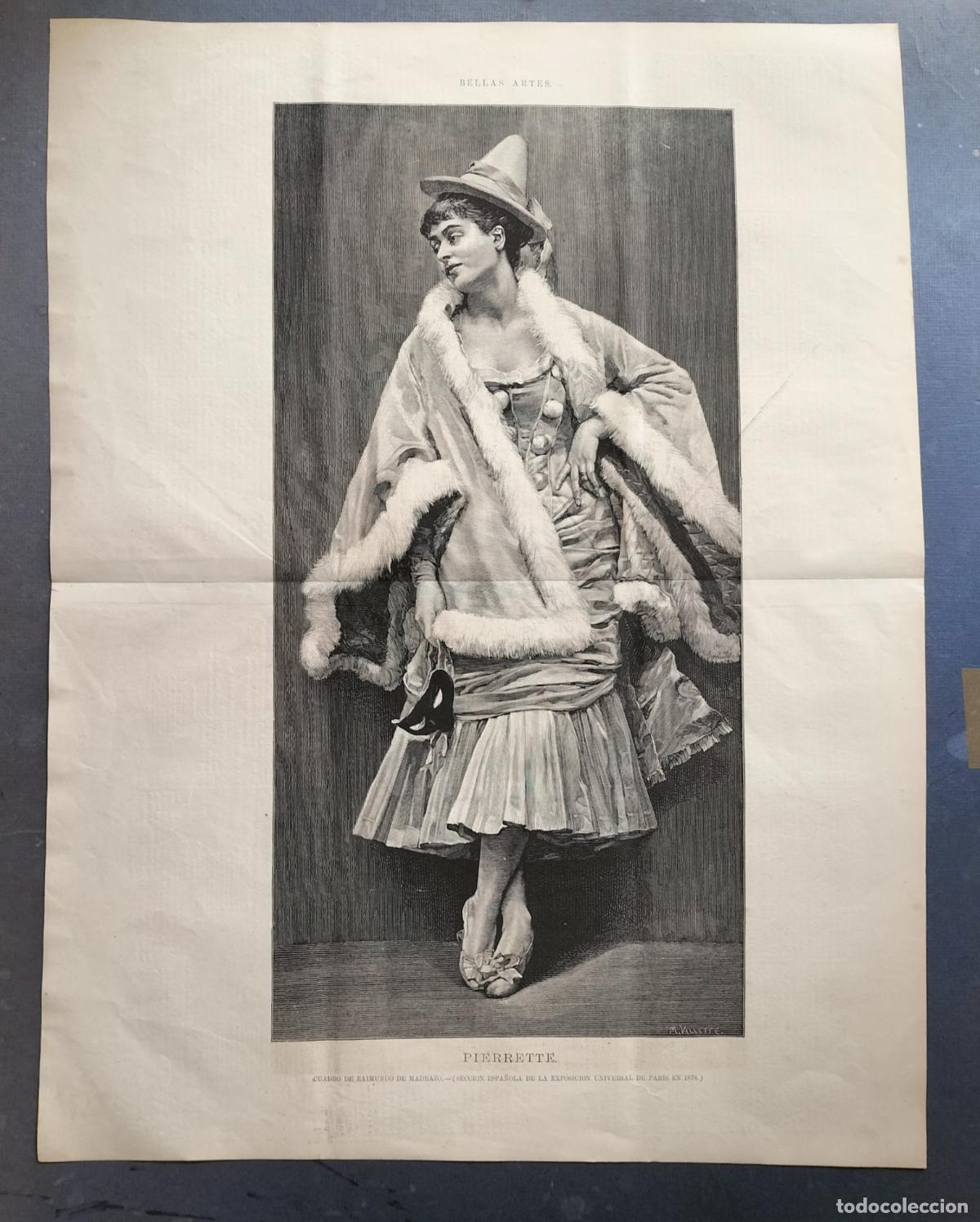 Arte: PIERRETTE DE RAIMUNDO DE MADRAZO. XILOGRAF&Iacute;A ORIGINAL DE M. VALLETTE S. XIX