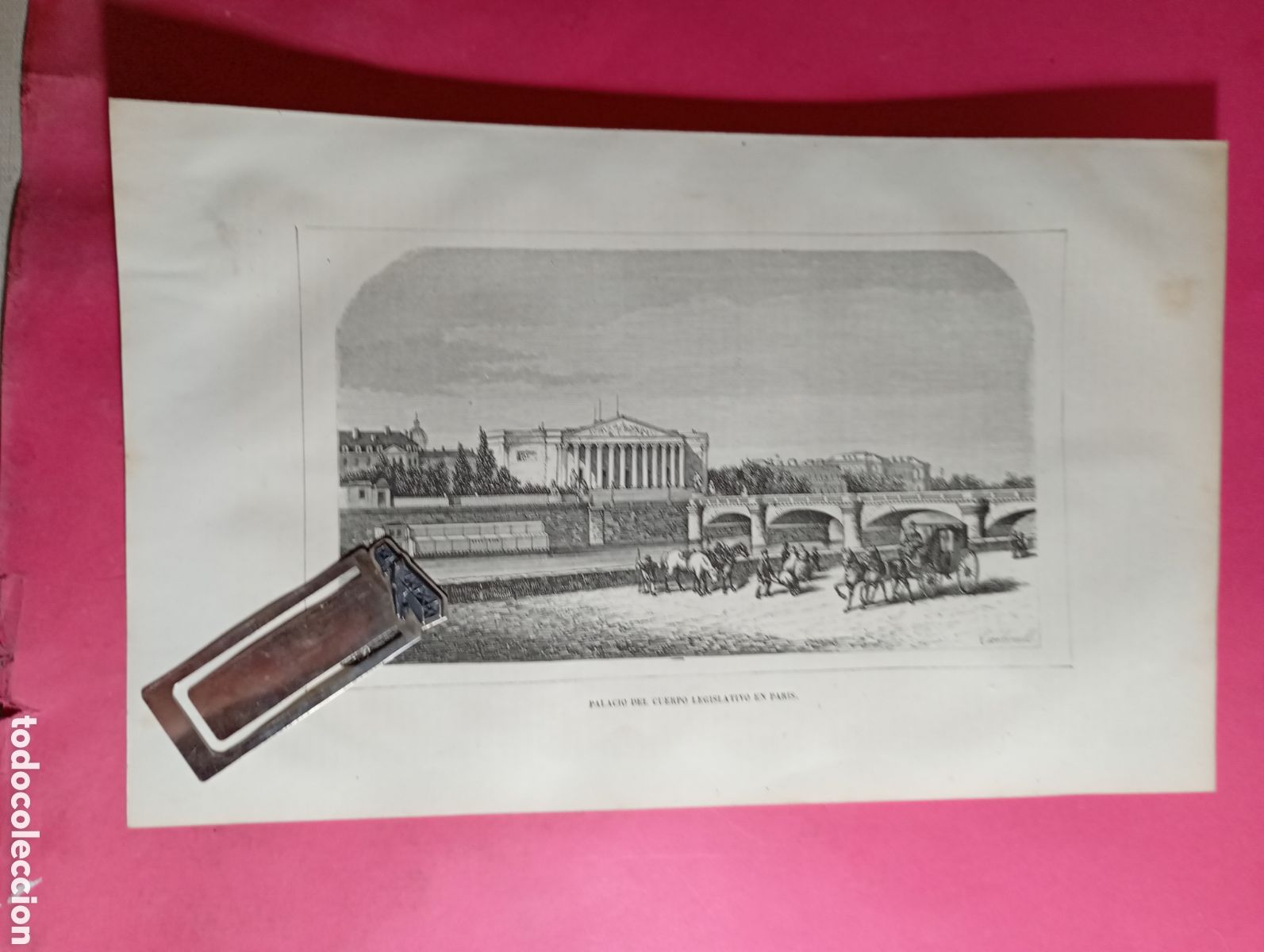 Arte: PARIS PALACIO DEL CUERPO LEGISLATIVO B/N FIN XIX INICIO XX