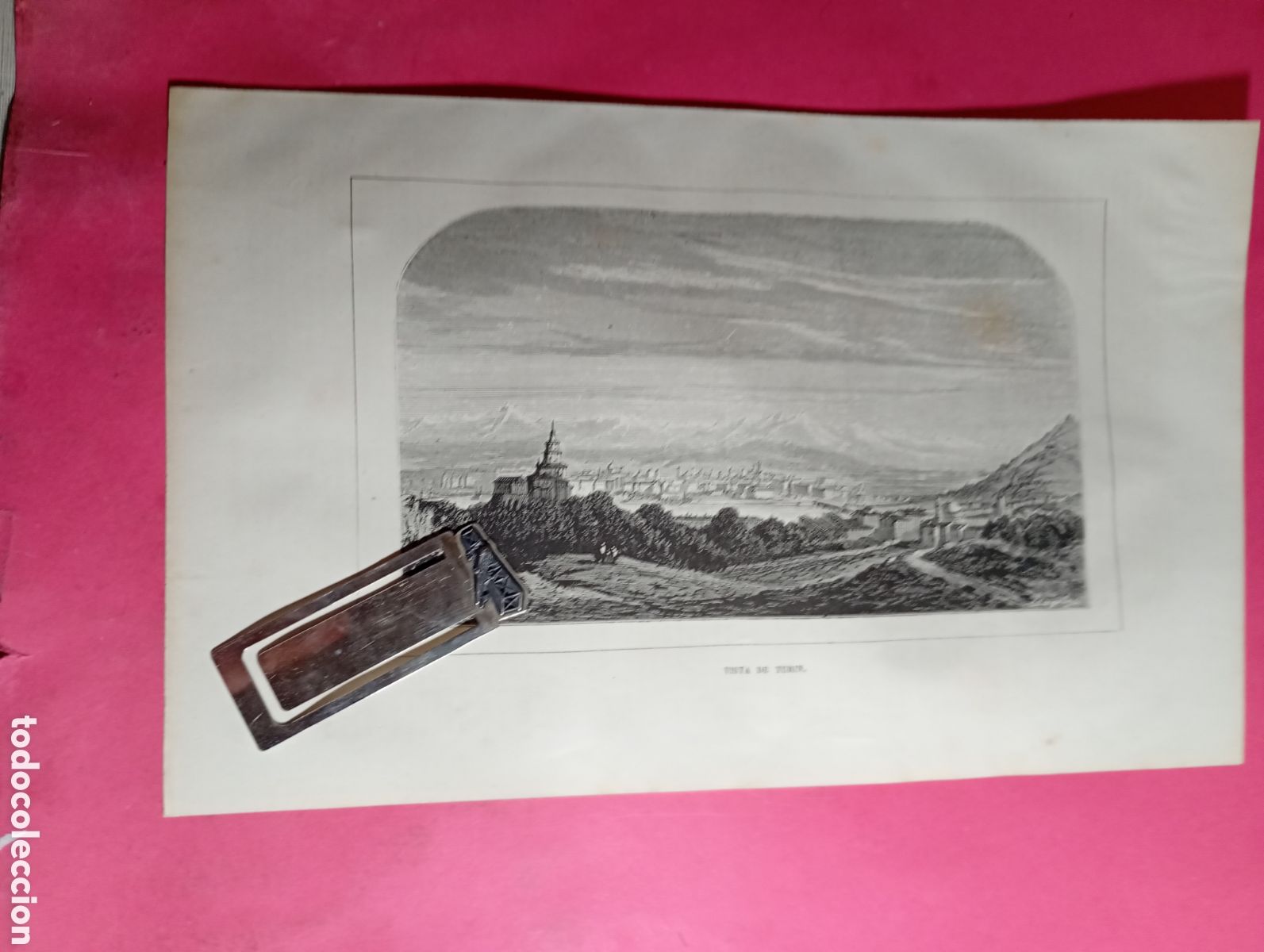 Arte: TURIN VISTA DE ... B/N FIN XIX INICIO XX