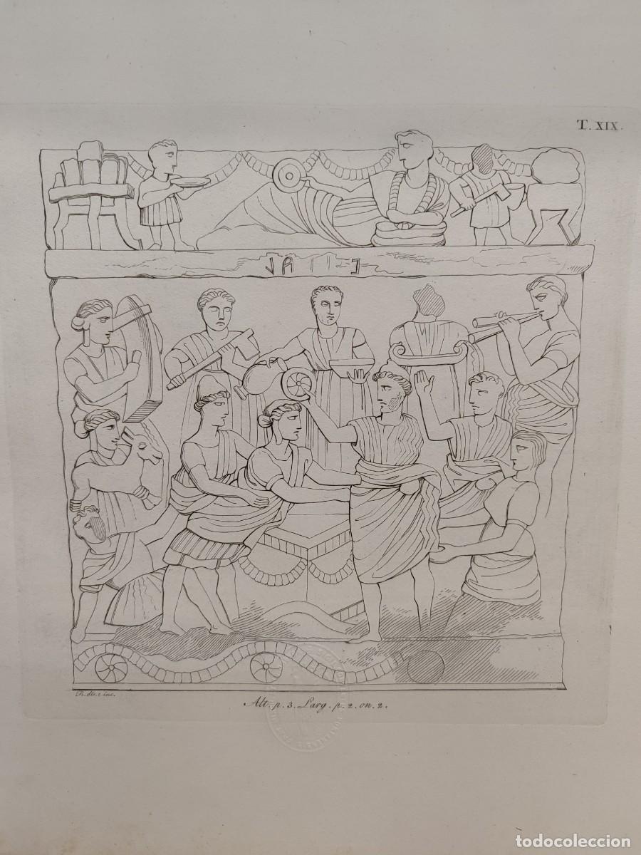 Arte: Urna cineraria. Antichi monumenti Italia. Giuseppe Micali. 1810. Tavole XVIII.