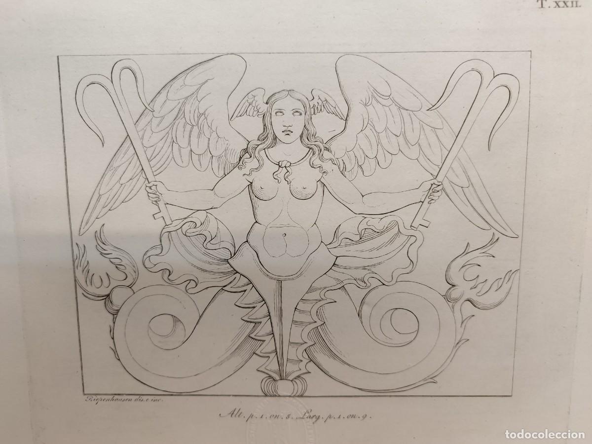 Arte: Deidad marina. Antichi monumenti Italia. Giuseppe Micali. 1810. Tavole XXII. de Riepenhausen.