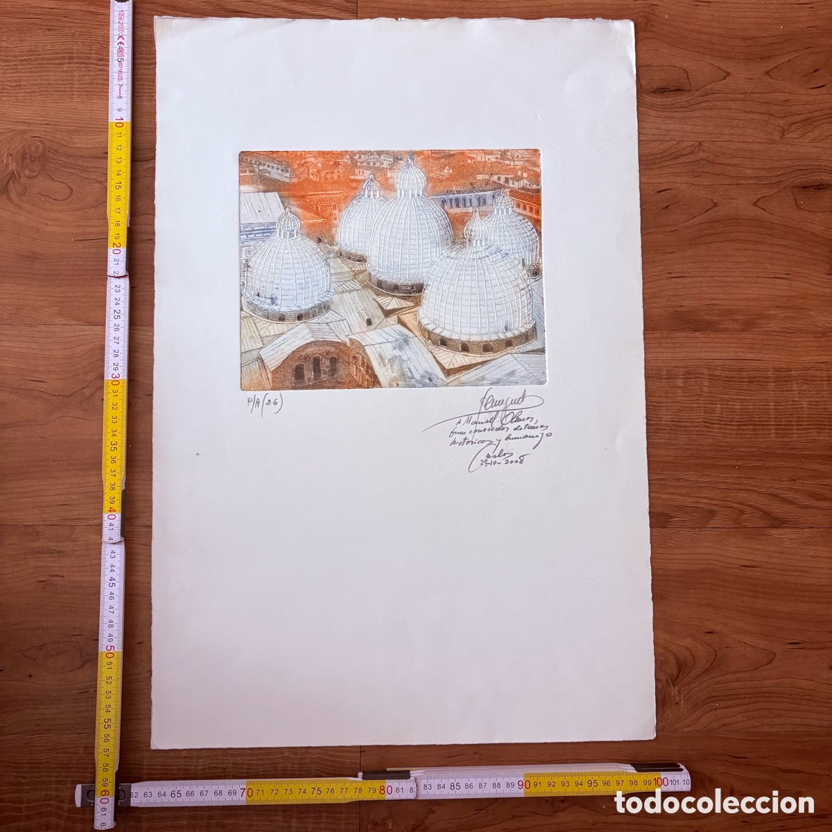 Arte: Carlos Serneguet Juli&aacute; &mdash; grabado original Prueba de artista 2/6, firmado y dedicado 2008