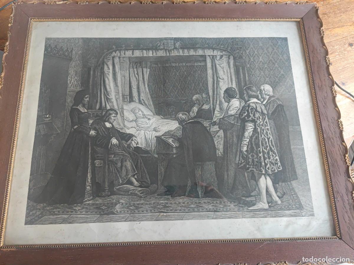 Arte: Grabado original testamento de Isabel La Cat&oacute;lica