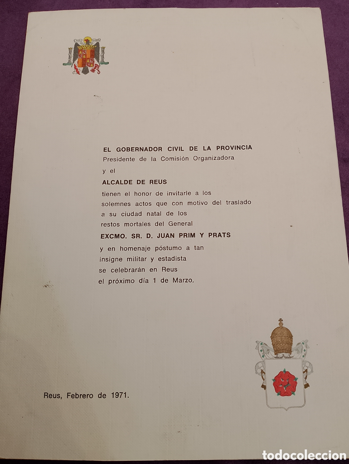 Arte: FOTOGRAFIA DEL GENERAL JUAN PRIM Y PRATS - Foto 2