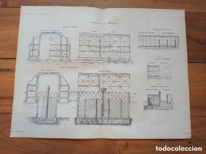 Arte: GRABADO TECNOLOG&Iacute;A S.XIX, PERFORADORA FROELICH, ORIGINAL MADRID,1880.