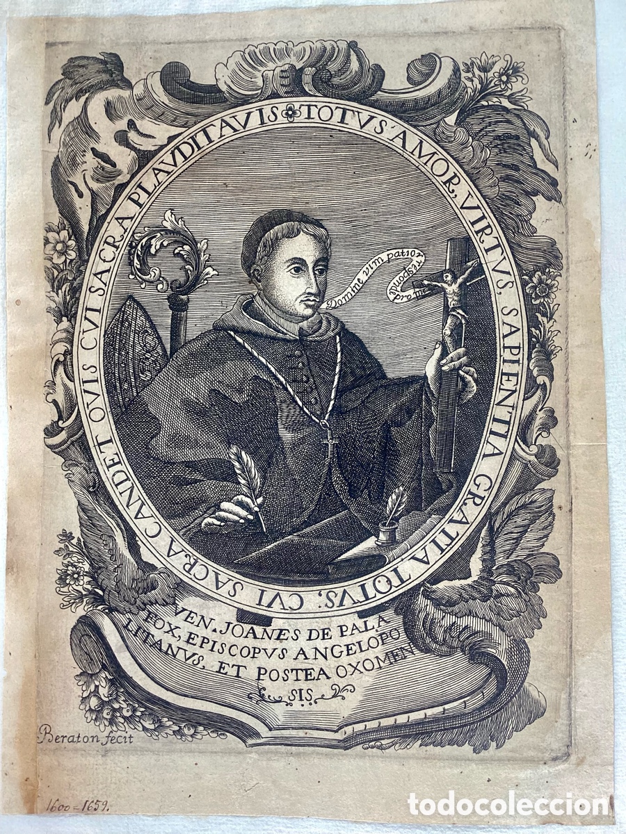 Arte: Grabado original de Jos&eacute; Beraton 1750 - Foto 1