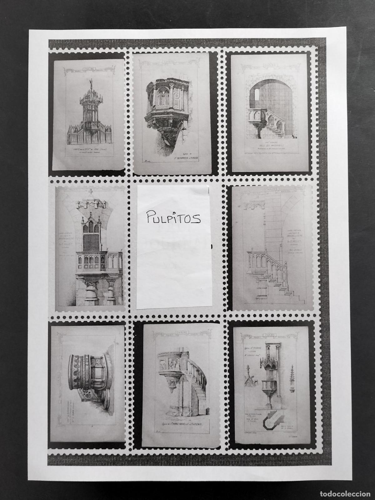Arte: 8 GRABADOS ARQUITECT&Oacute;NICOS ANTIGUOS ORIGINALES ( RAGUENET 1875-1890 PULPITOS ARQUITECT&Oacute;NICOS.