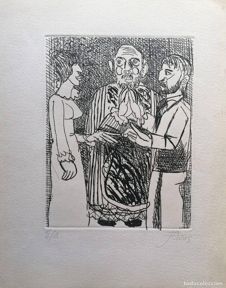 Arte: JORDI CUR&Oacute;S, GRABADO 34 X 28 CM. E/A. AUCA CUR&Oacute;S. FIRMADO.
