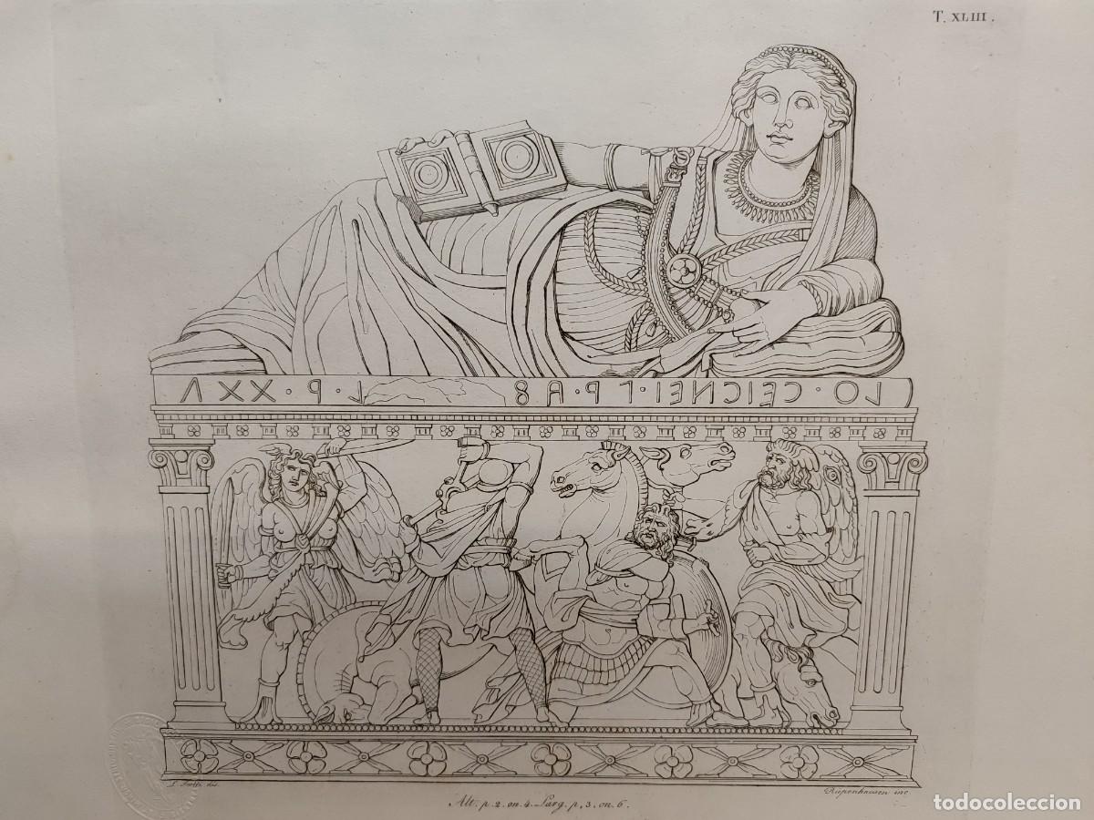 Arte: Escena de una urna. Antichi monumenti Italia. Giuseppe Micali. 1810. Tavole XLIII. Riepenhausen.