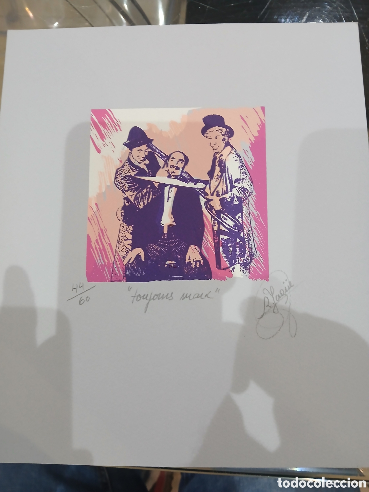 Arte: Grabado firmado numerado rosa yague