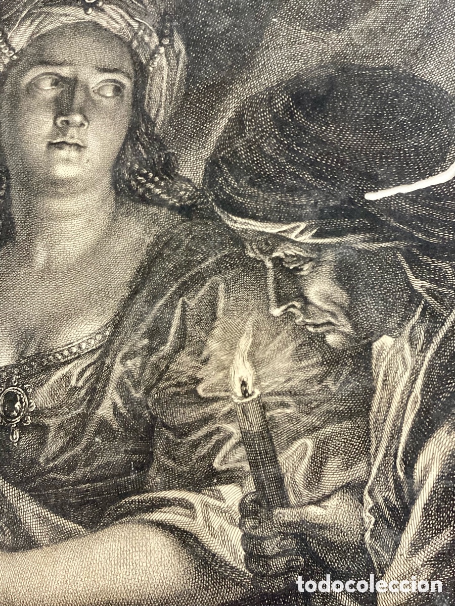 Arte: Grabado original Judit con la cabeza de Holofermes - Foto 3