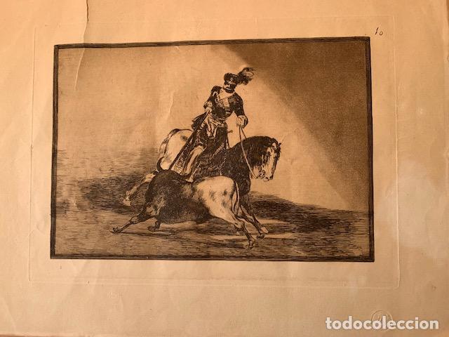Arte: Goya, Tauromaquia 10 - Carlos V lanceando un toro en Valladolid