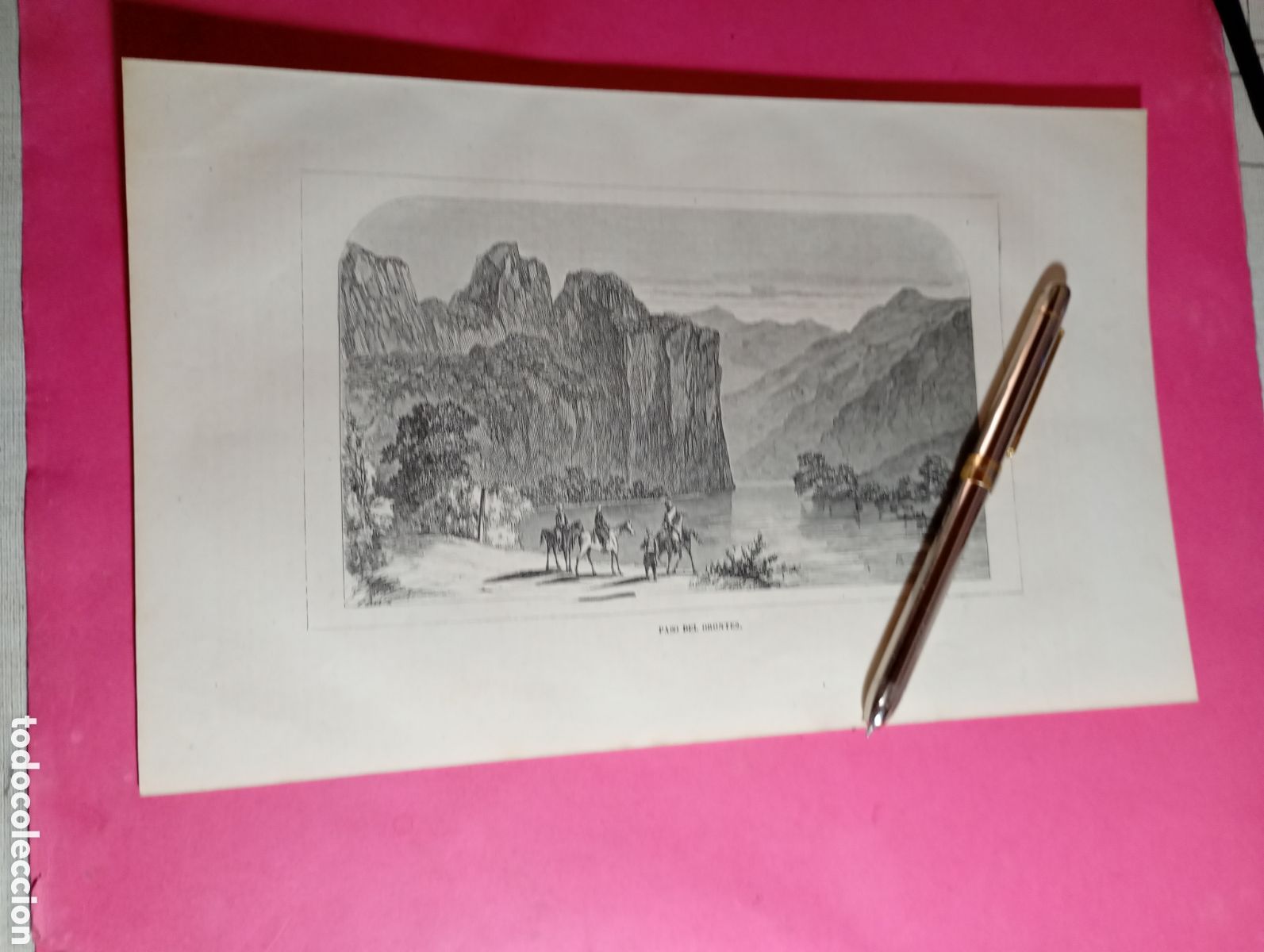Arte: TURQUIA El Paso del Orontes - LAMINA FIN XIX INICIO XX