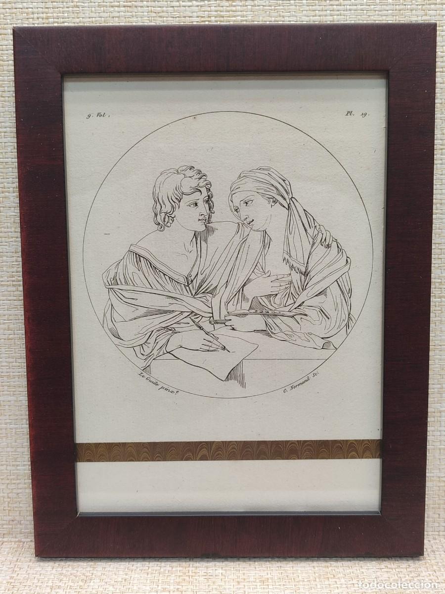 Arte: La union del dibujo y el color. Le Guide. Annales du musee 1807, Tomo IX. Plancha 19. Cuadro.
