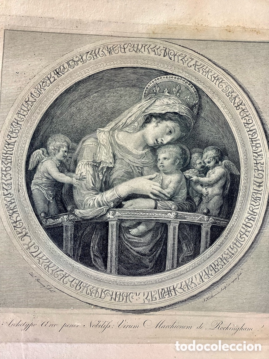 Arte: Grabado original sacado de la Madona de Chellini