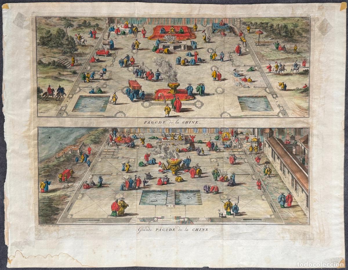 Arte: Bernard Picart (Par&iacute;s, 1673 &ndash; &Aacute;msterdam, 1733) Pagode de la Chine / Grande Pagode 1728,R715