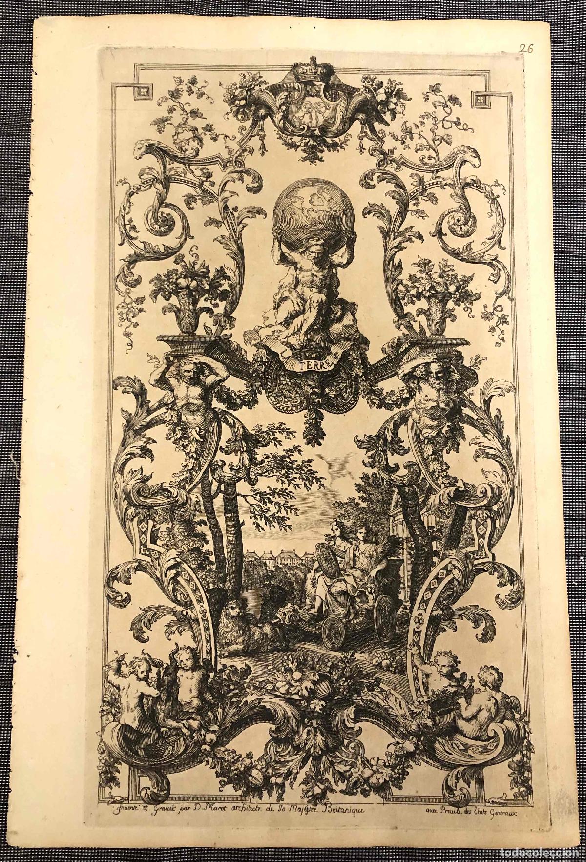 Arte: GRABADO DISE&Ntilde;O ORNAMENTAL. DANIEL MAROT, ARQUITECTO. SIGLO XVIII