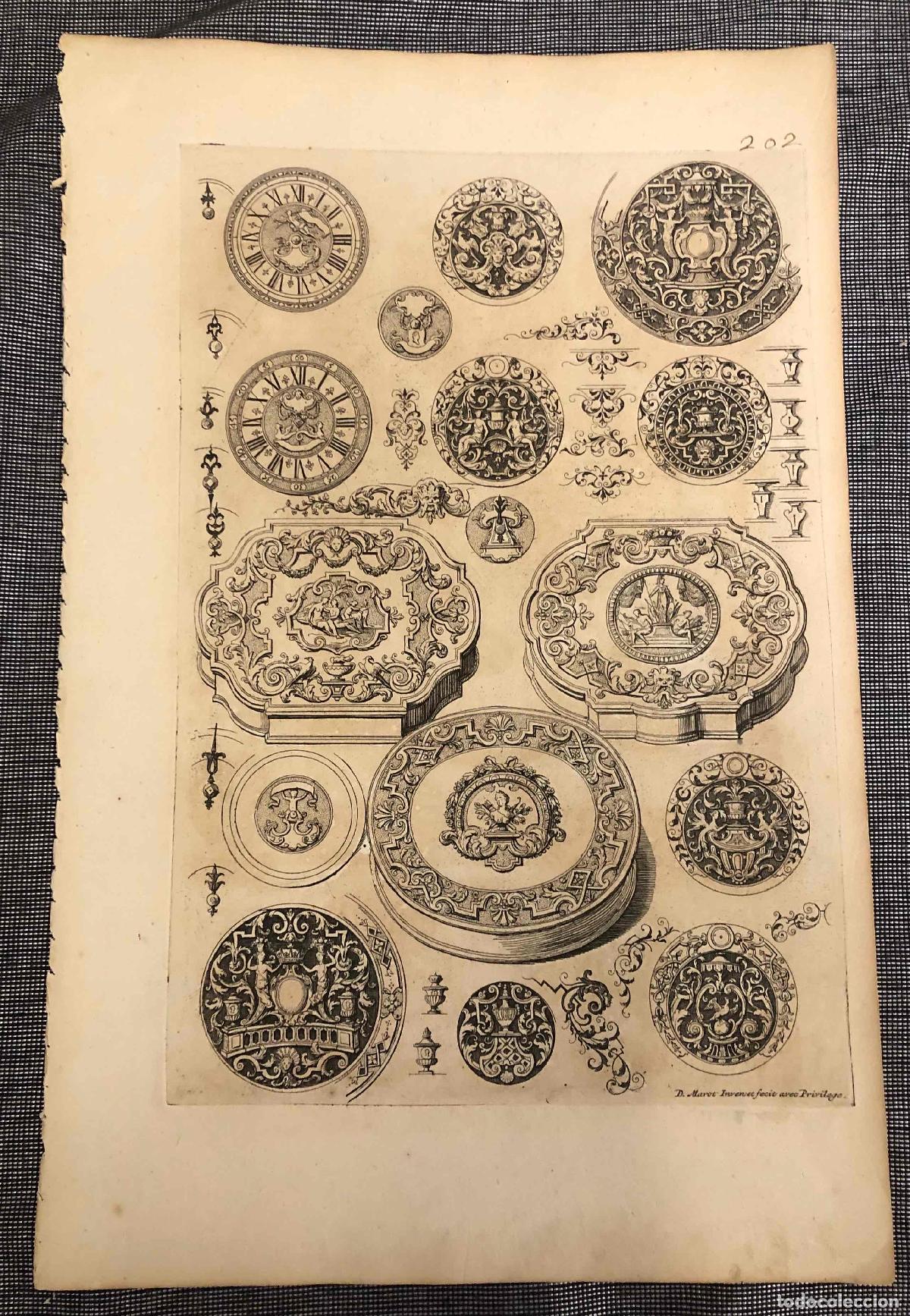 Arte: GRABADO DISE&Ntilde;O ORNAMENTAL. DANIEL MAROT, ARQUITECTO. SIGLO XVIII