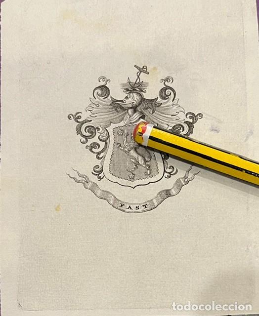 Arte: EX LIBRIS S. XIX FAX, GRABADO AL ACERO