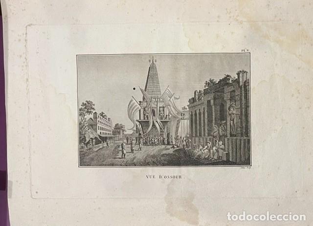 Arte: GRABADO FRANCES AL ACERO DEL S. XIX, VUE D'OSSOUR