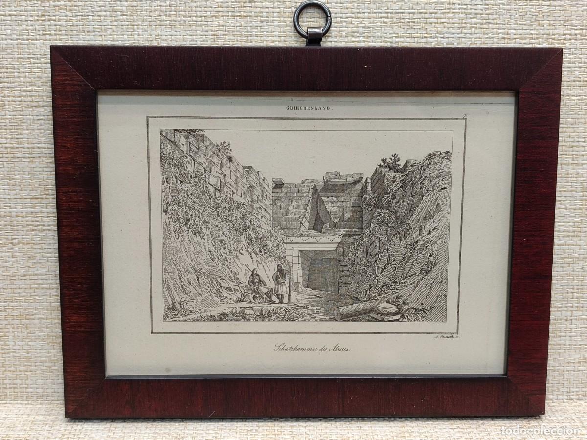 Arte: Tesoro de Atreo. Welt-Gem&auml;lde-Gallerie. 1836. Grabado de Adolf Gnauth . Cuadro.