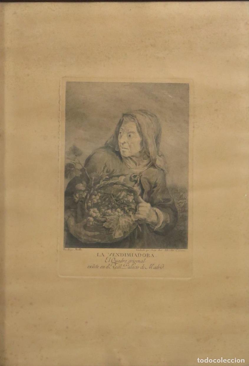 Arte: GRABADO. LA VENDIMIADORA. MURILLO. SALVADOR CARMONA