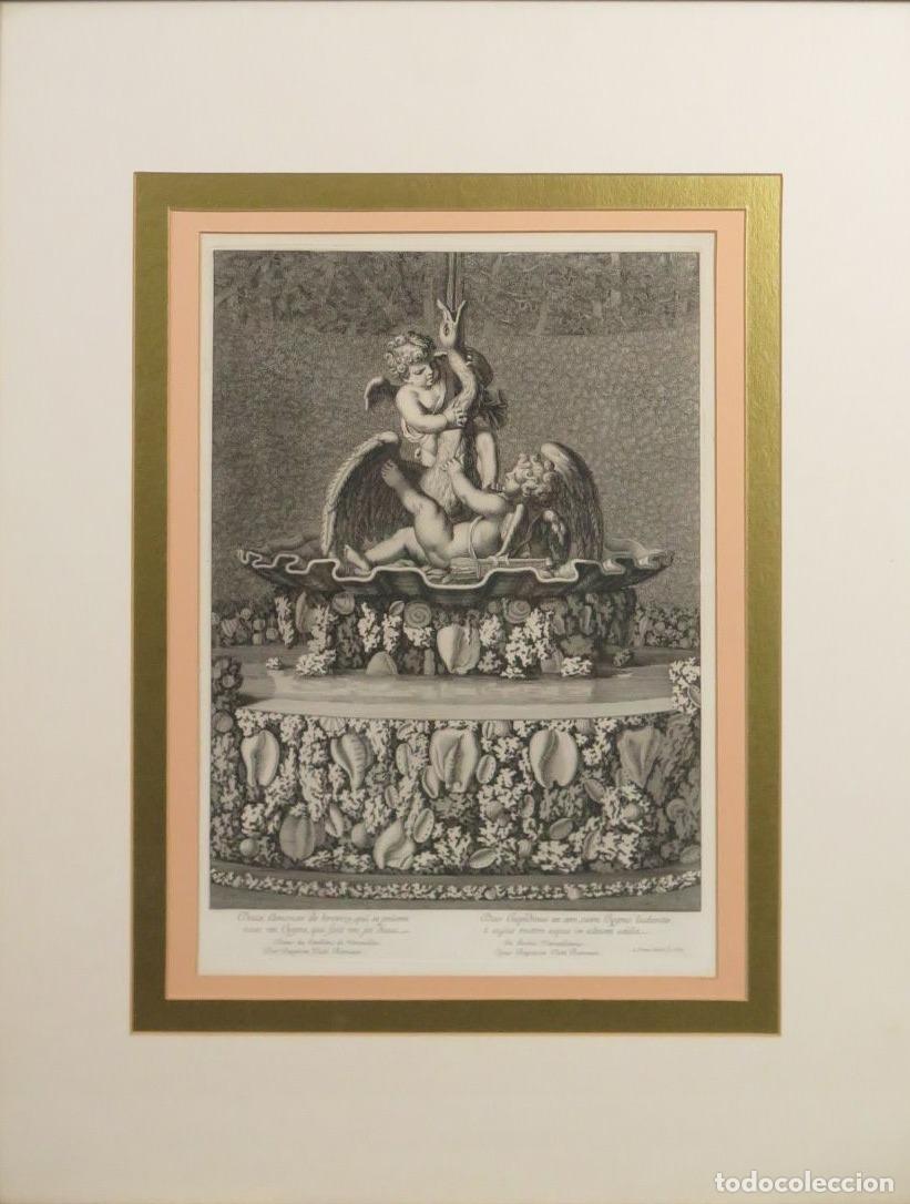 Arte: GRABADO. DOS CUPIDOS. BAPTISTE TUBI ROMANI. 1677