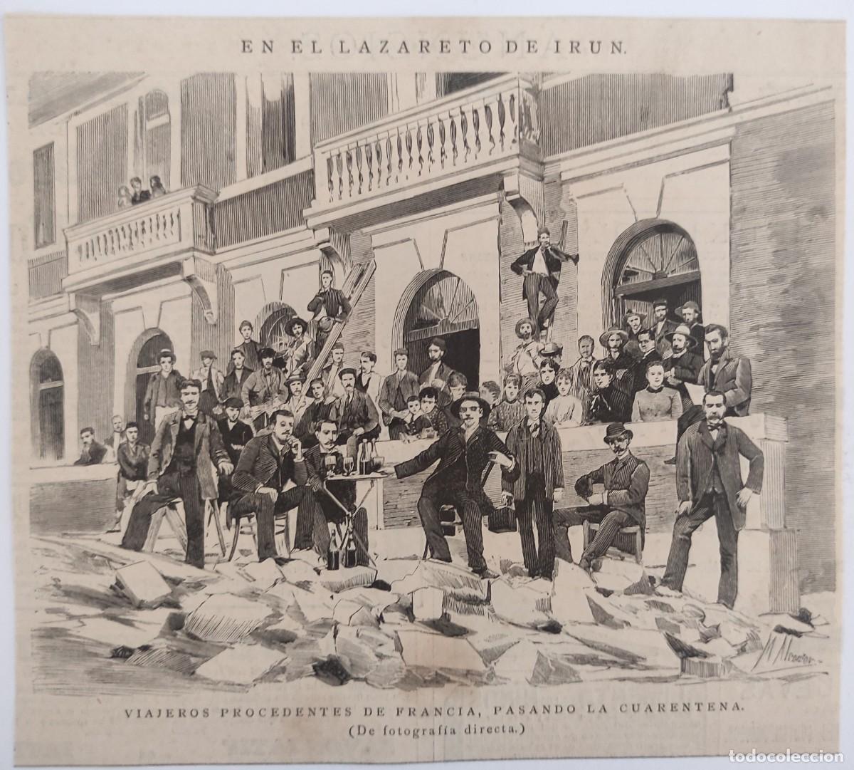 Arte: GRABADO. ESPA&Ntilde;A. PAIS VASCO. GUIPUZCOA. IRUN. ANTIGUO ADUANA Y LAZARETO 2/2. MEDICINA. EDIFICIO