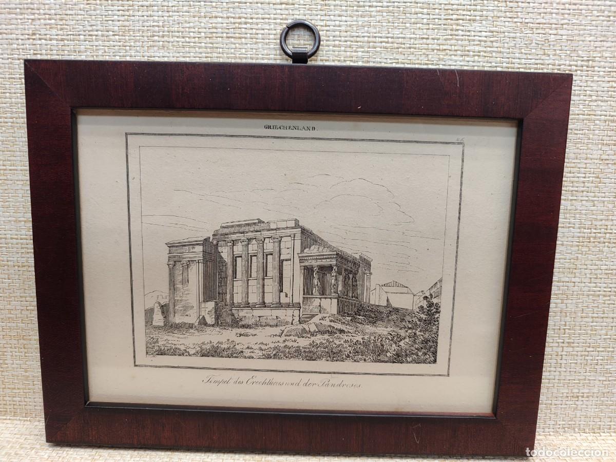 Art: El Erectei&oacute;n y el santuario de Pandrosos . Welt-Gem&auml;lde-Gallerie. 1836. Grabado. Cuadro.