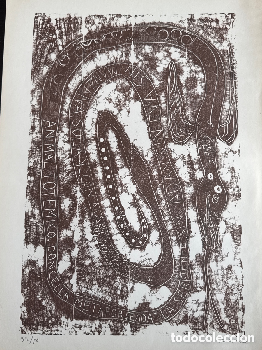 Arte: GRABADO ORIGINAL EN MADERA DE LUIS SEOANE TIRADA DE 50 EJEMPLARES. FIRMADO Y NUMERADO.