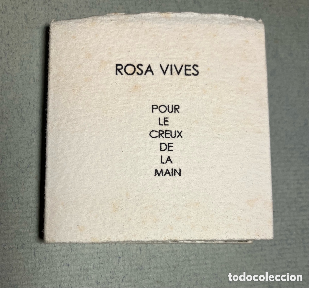 Arte: Pour le Creux de la Main. Libro de artista en miniatura, por Rosa Vives 2006