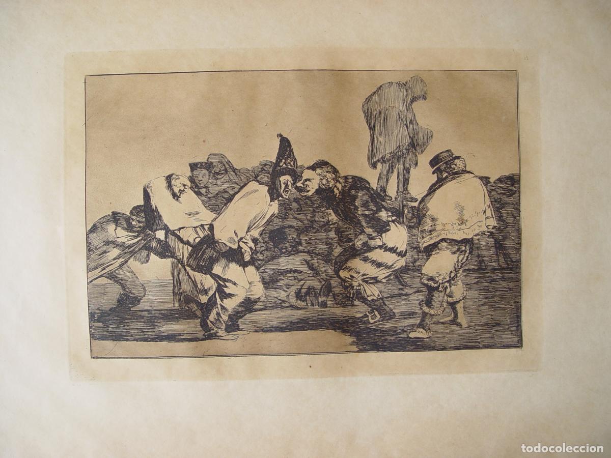 Arte: Disparate de carnaval, Proverbio n&ordm; 14 - Aguafuerte original de Goya - Ed. 1937