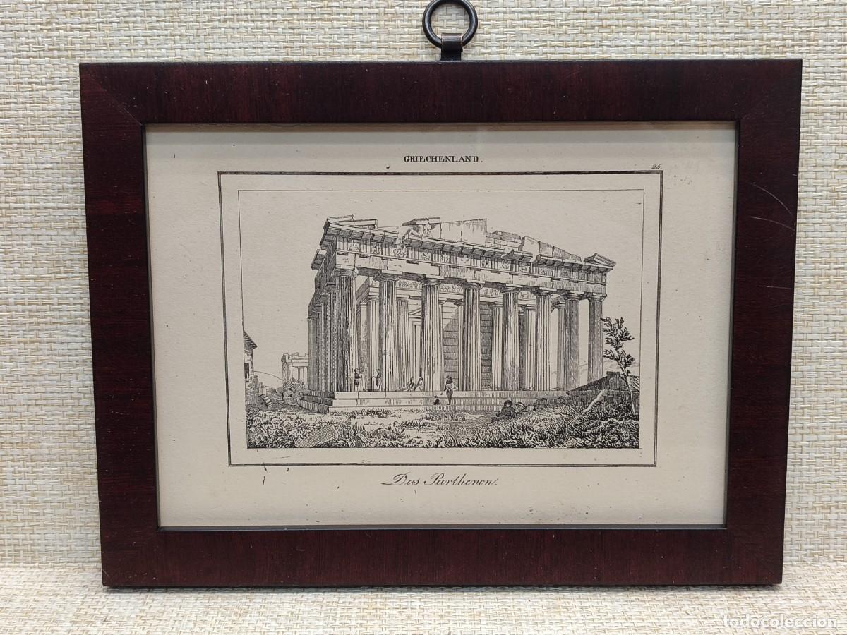 Arte: El Parten&oacute;n . Welt-Gem&auml;lde-Gallerie. 1836. Grabado. Cuadro.