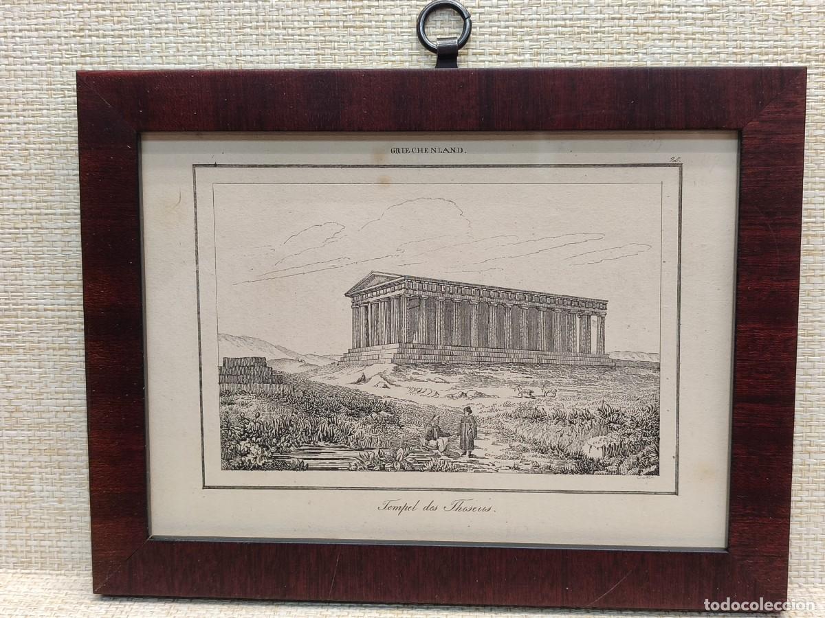Arte: Templo de Teseo . Welt-Gem&auml;lde-Gallerie. 1836. Grabado. Cuadro.