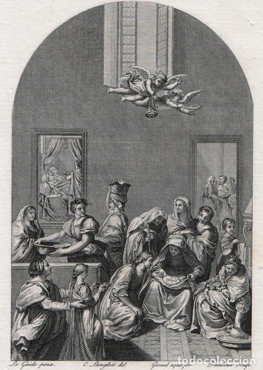 Arte: GRABADO A BURIL DE 1804, ALEGOR&Iacute;A PROFEC&Iacute;A DEL &Aacute;RBOL DE JES&Eacute;, ISA&Iacute;AS. NACIMIENTO MES&Iacute;AS, GUIDO RENI