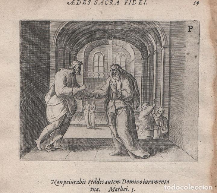 Arte: EMBLEMA s.XVII (1609), GRABADO DE COBRE, MIKROKOSMOS PARVUS MUNDUS, GERARD DE JODE, TEMPLO DE FIDES