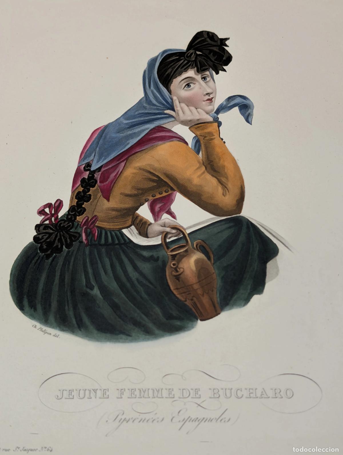 Arte: &ldquo;[Bujaruelo, Arag&oacute;n] Jeune Femme de Bucharo&rdquo; [Traje de joven de Bucharo] - Philipon, Charles