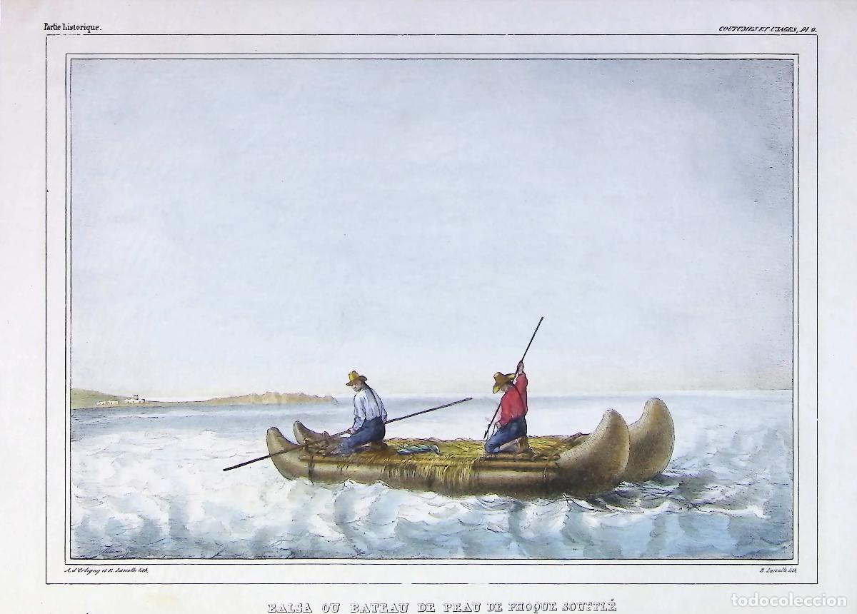 Arte: &ldquo;Balsa ou bateau de peau de phoque souffl&eacute;&rdquo; [Balsa de piel de lobo marino en Cobija, Bolivia] - Orbi