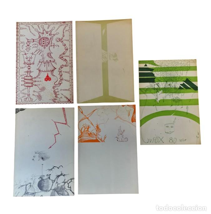 Art: SUITE DE CINCO CUADERNOS ILUSTRADOS EN HOMENAJE A J.V FOIX. JOAN PON&Ccedil;-ARRANZ BRAVO. 1973.