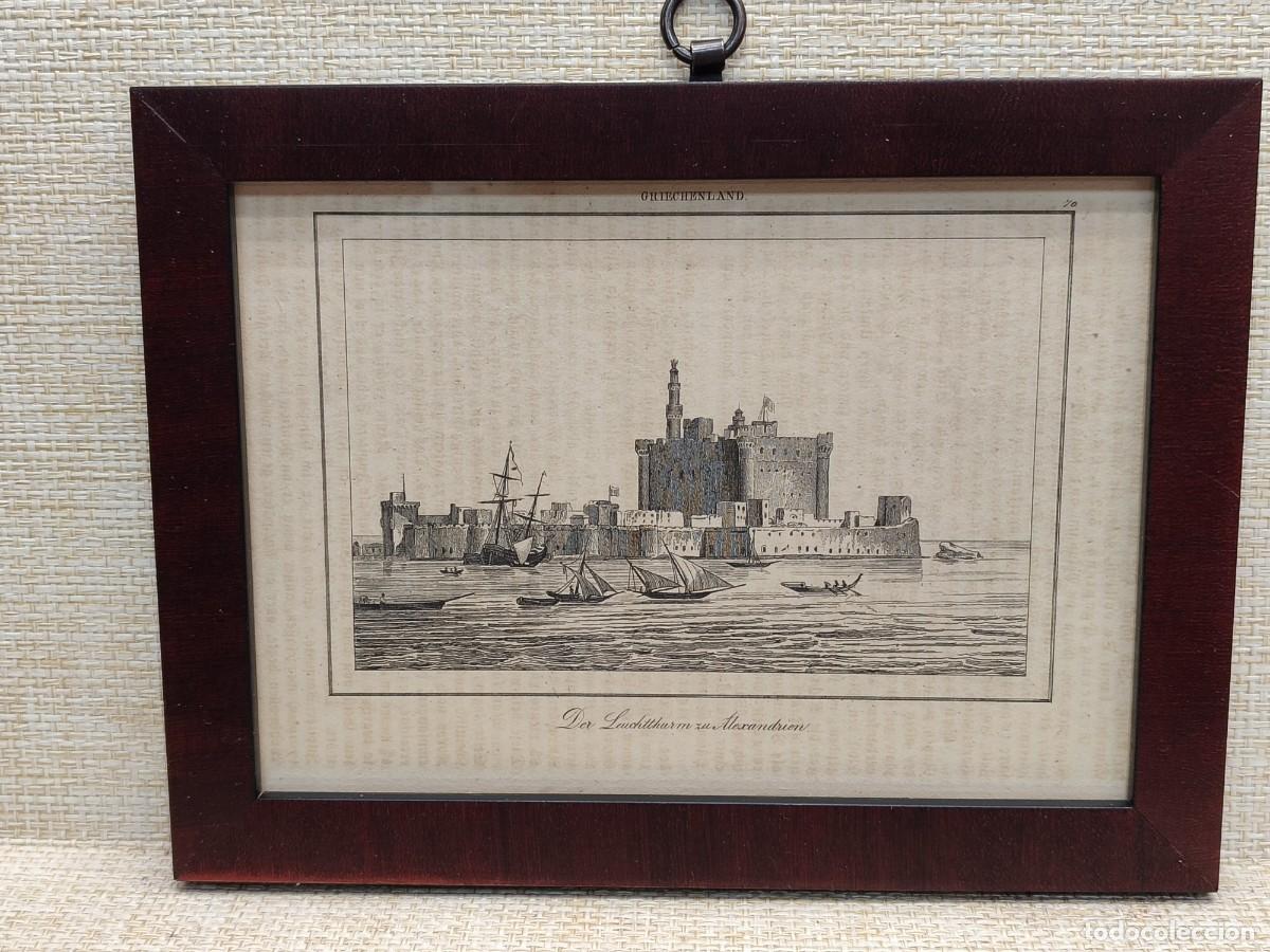 Art: El Puerto de Alejandr&iacute;a. Welt-Gem&auml;lde-Gallerie. 1836. Grabado. Cuadro.