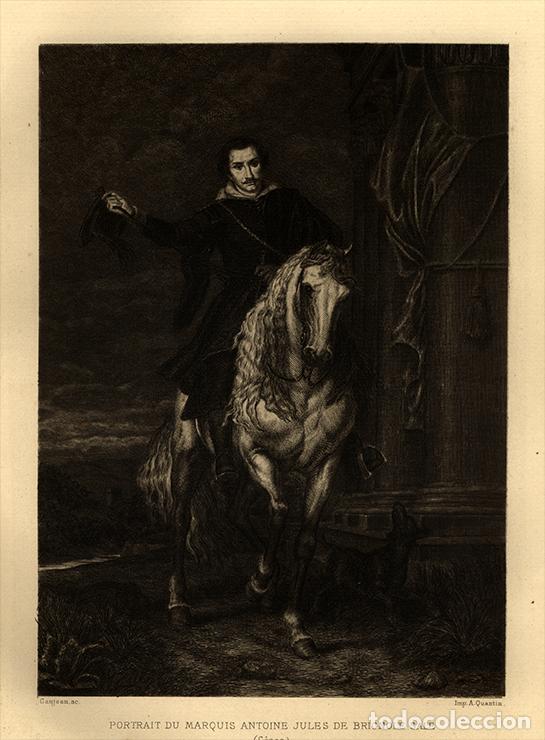 Arte: AGUAFUERTE DE 1882, RETRATO DE FILIPPO FRANCESCO D&rsquo;ESTE, ANT&Oacute;N VAN DYCK. GRAN FOLIO, GRAB&Oacute; HECHT