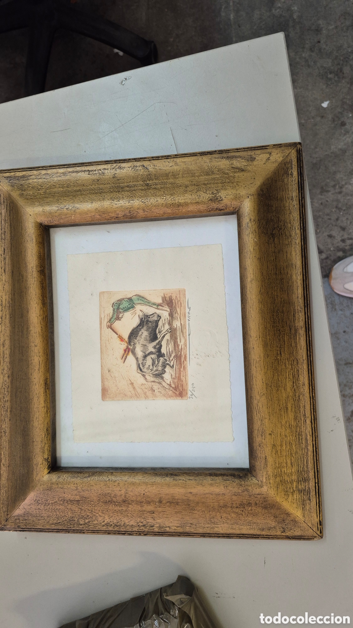Arte: Grabado Taurino enmarcado