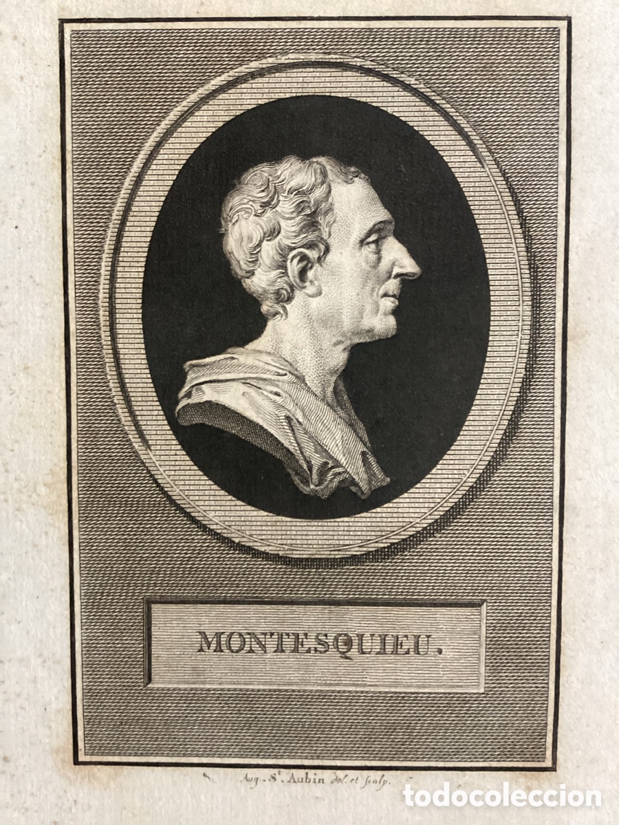 Arte: Grabado original del Bar&oacute;n de Montesquieu