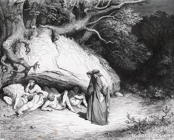 Arte: DOR&Eacute;, XILOGRAF&Iacute;A DE c.1883. DIVINA COMEDIA, DANTE. INFIERNO, EL LIMBO DE LOS NO BAUTIZADOS. GRABADO