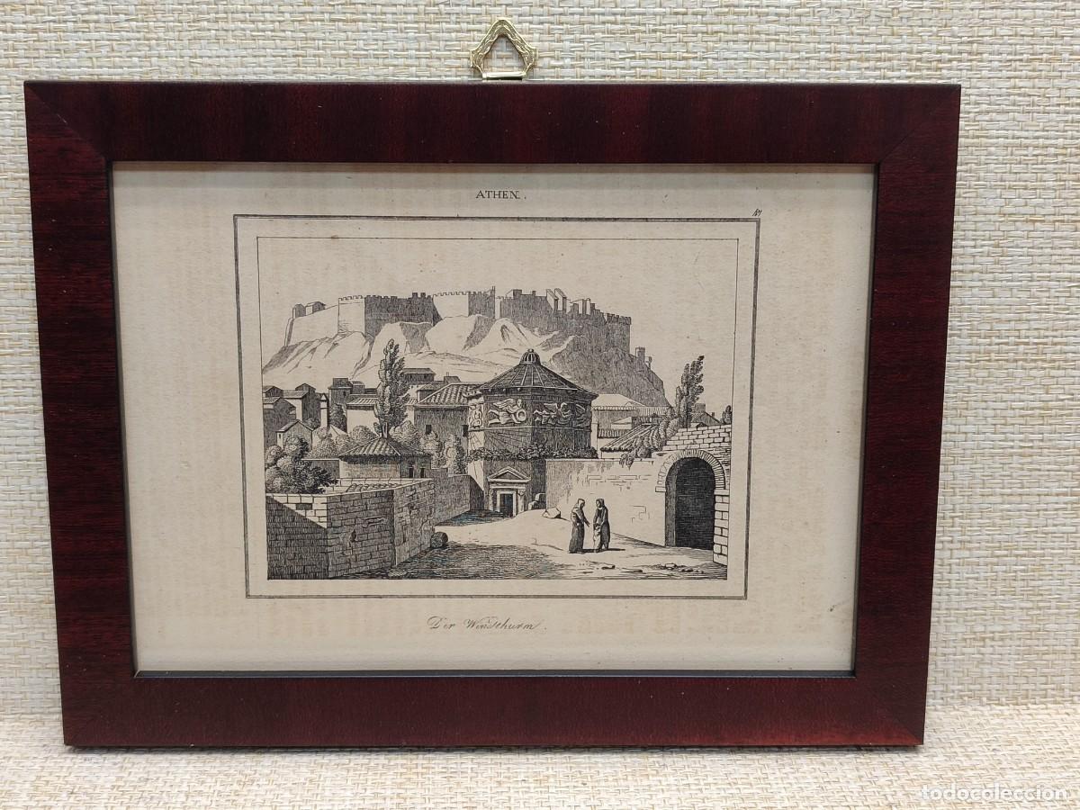 Arte: La Torre de los vientos. Welt-Gem&auml;lde-Gallerie. 1836. Montaje passepartout.