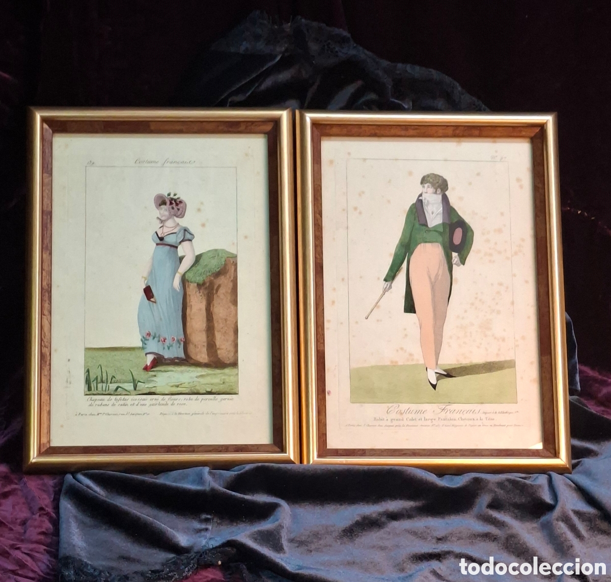 Arte: Grabados originales Siglo XVIII &bull; Moda Par&iacute;s &bull; Ch&eacute;reau &bull;