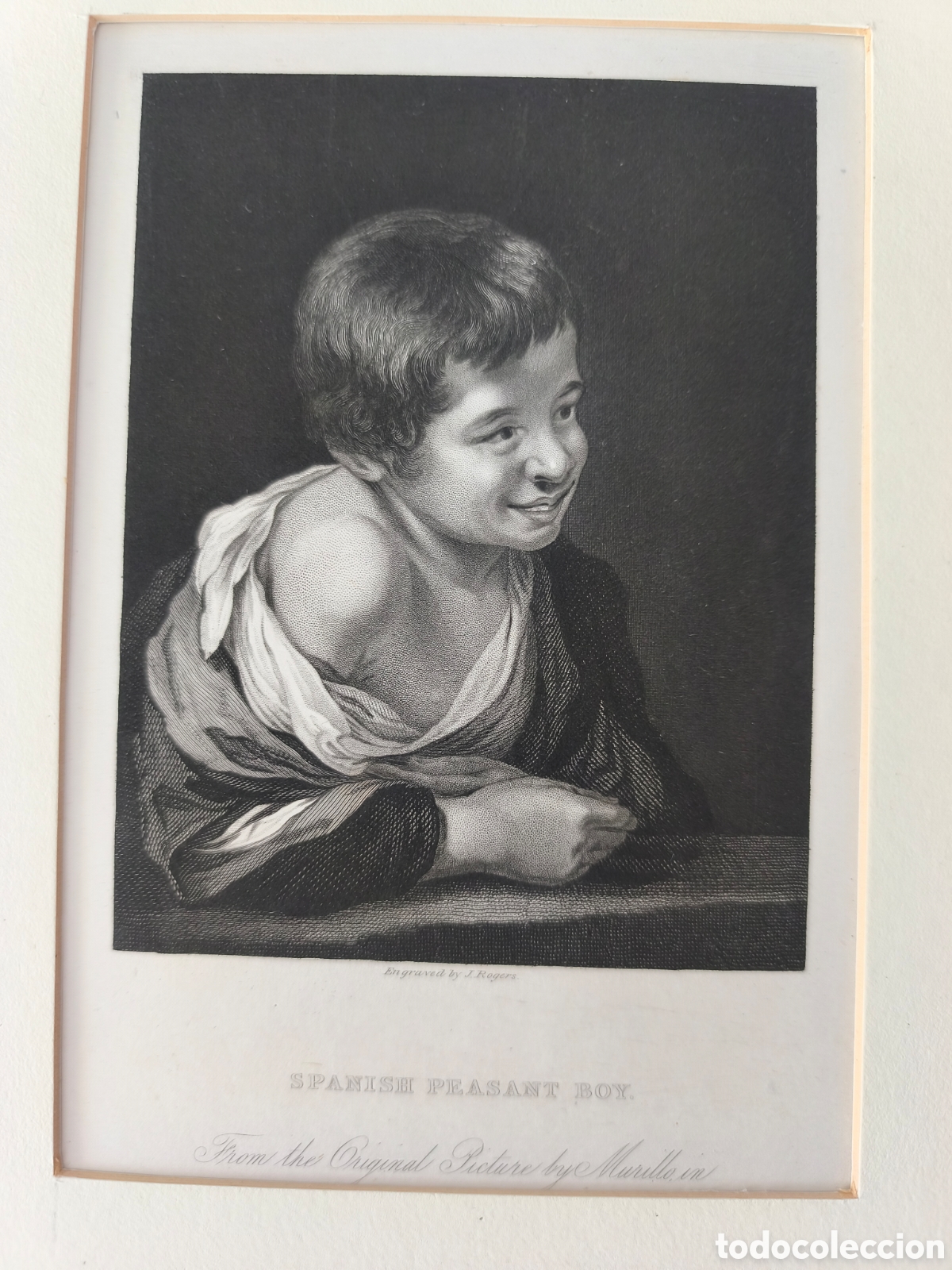 Arte: Grabado del siglo XIX, &laquo;Spanish Peasant Boy&raquo;, seg&uacute;n Murillo. Grabado por John Rogers (c. 1808-1888)