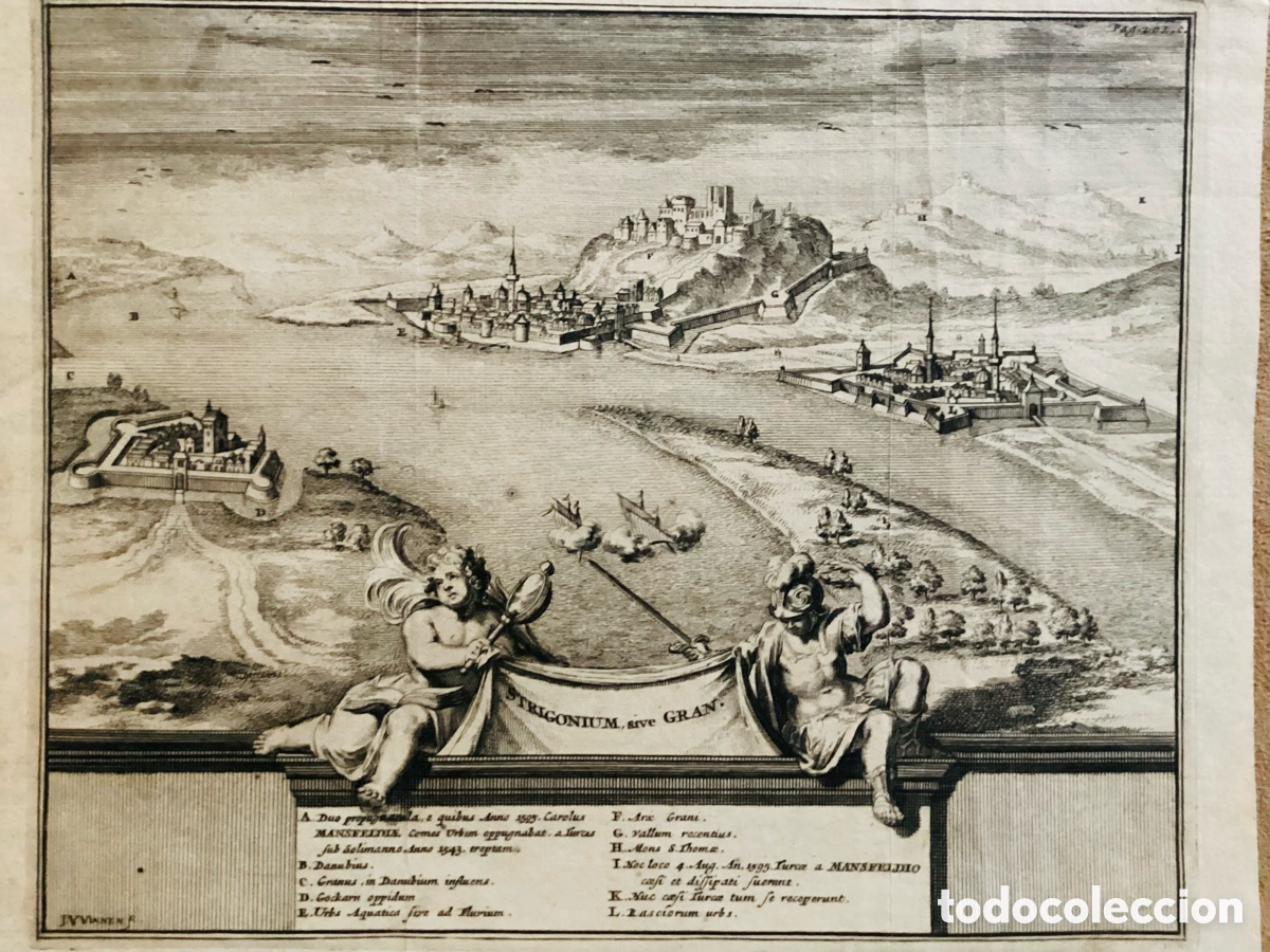 Arte: Grabado original ciudad de Strigonium - Foto 1