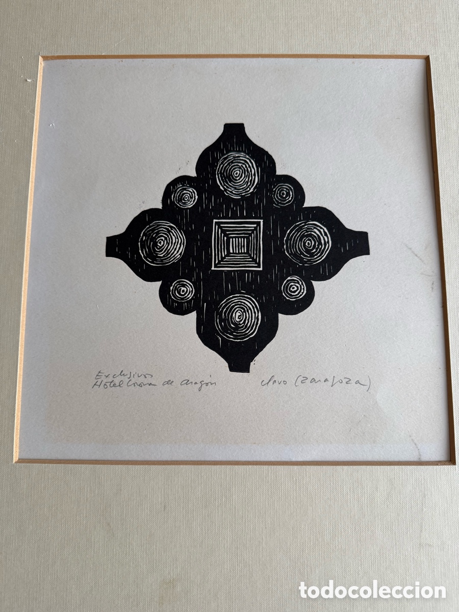Arte: ANDR&Eacute;S CLAV&Oacute;. GRABADO. EXCLUSIVO HOTEL CORONA DE ARAG&Oacute;N ( Zaragoza)