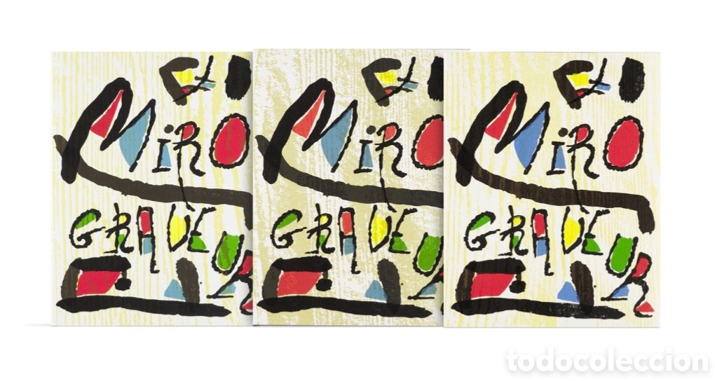 Arte: Mir&oacute;, Joan/Dupin, Jacques. Grabados de Mir&oacute; I-III. 3 vol&uacute;menes. Con 6 grabados originales numerados